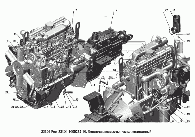 Двигатель полностью укомплектованный